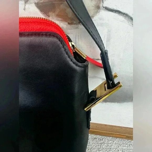 India Hicks Black Bag with Orange  Insert - Picture 7 of 16